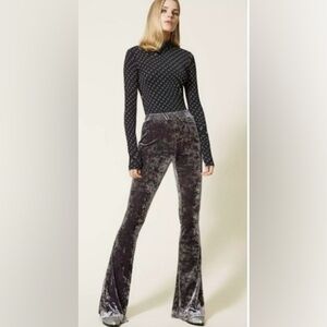 MAJE Velvet‎ flare pants Galop size small
